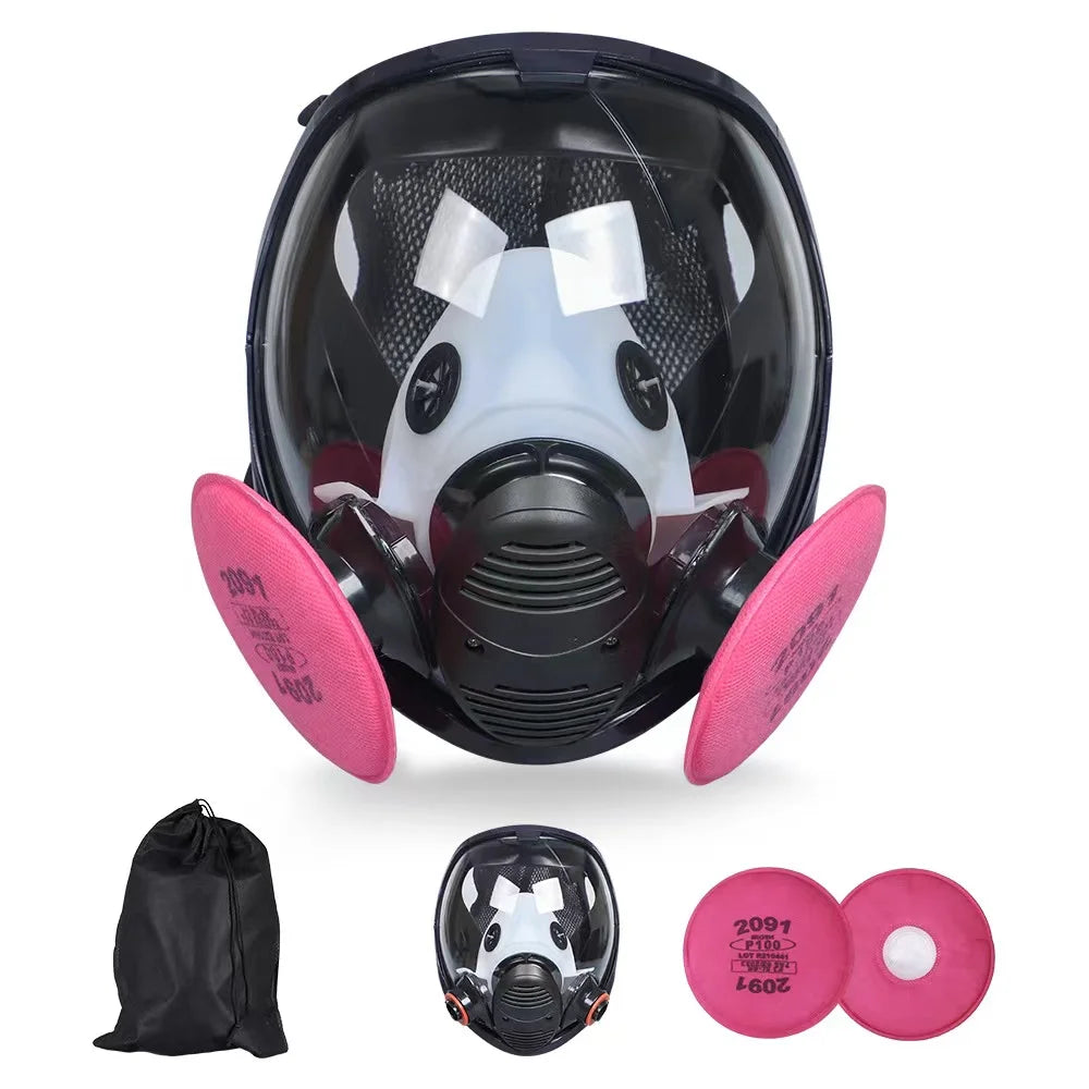 Helmaske 6800 med anti-dug linse og dobbelt filtrering