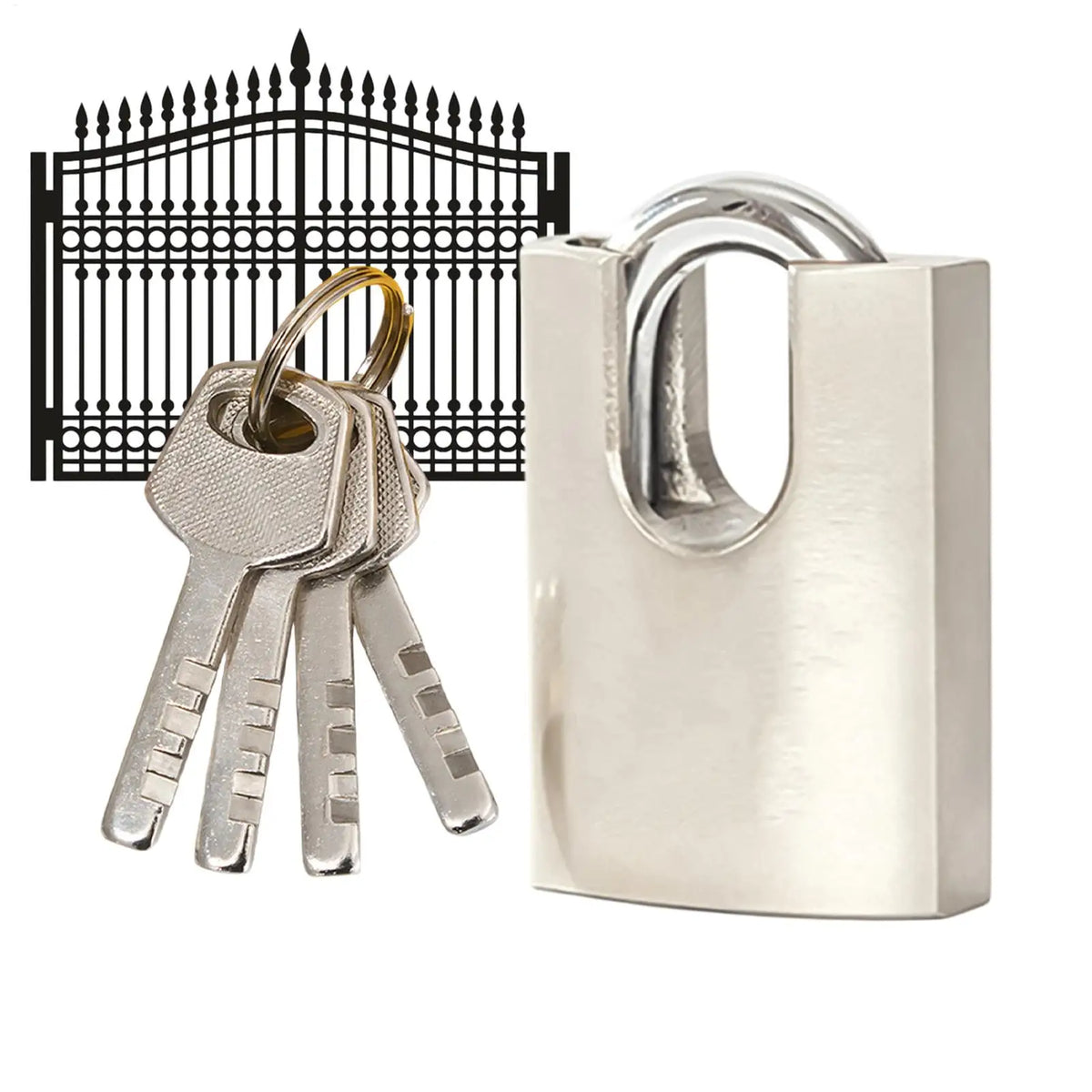 Cadenas d’extérieur avec anse en acier trempé