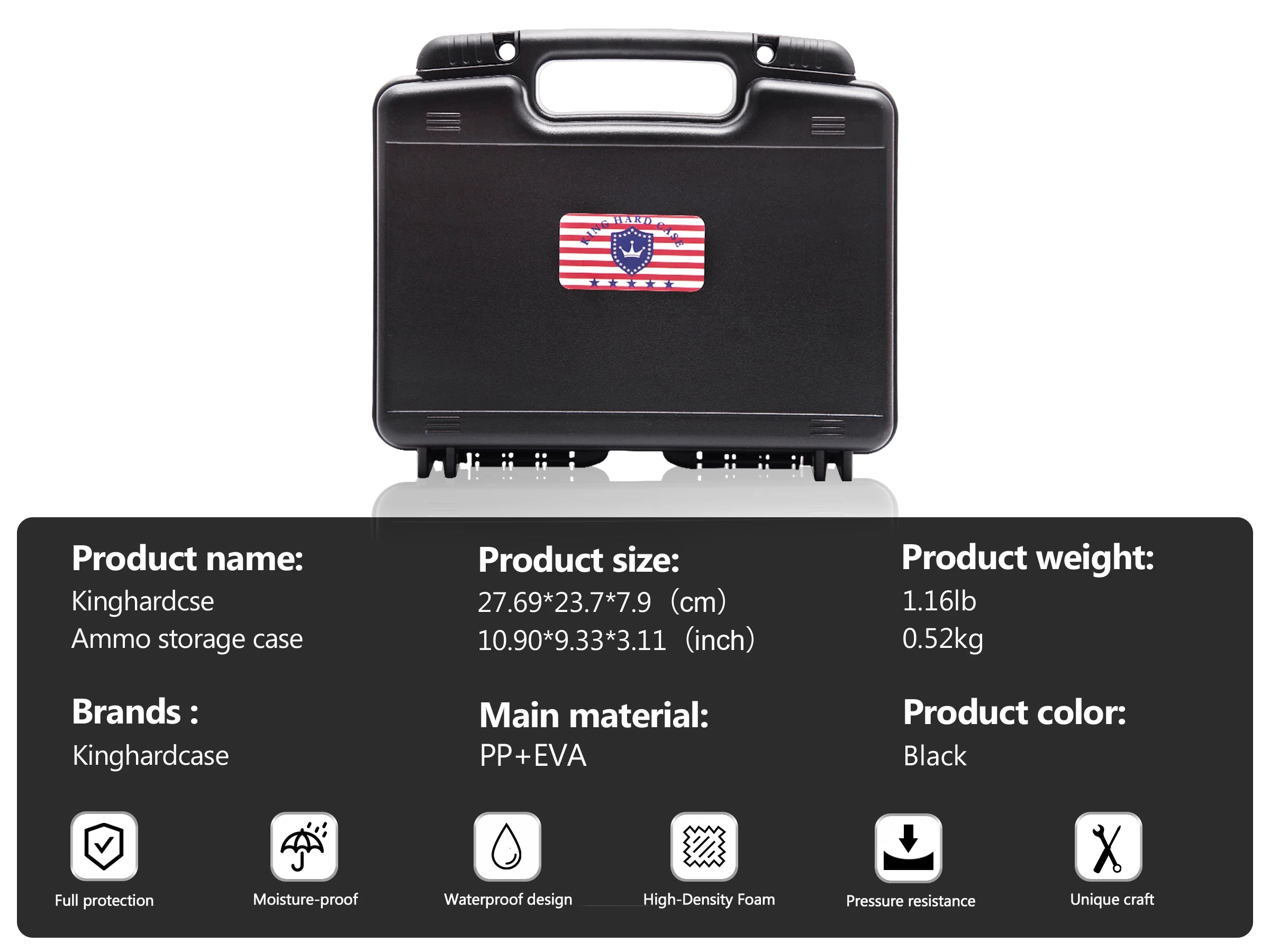 390Round 9mm Ammo Storage Case Travel Safe/Mil Spec/Waterproof Ammo Box-for 9x19mm Parabellum/9mm Luger 380ACP/ 38 S&W,W, 356 TS
