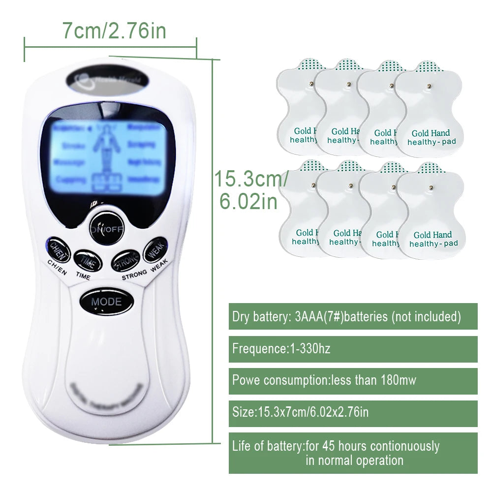 Digital TENS/EMS Pulse Massager Kits or 20 Replacement Pads