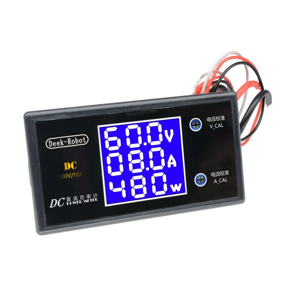 LCD Digital Voltmeter Ammeter Wattmeter Voltage Current Power Meter Volt Detector Tester Monitor DC 0 to 100V 10A 1000W