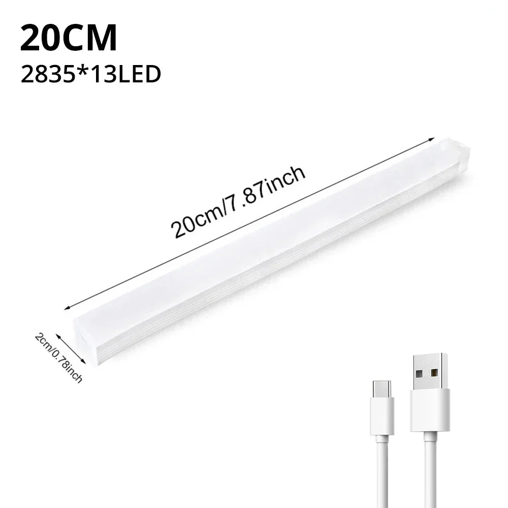 USB oppladbar magnetisk LED-sensorstang