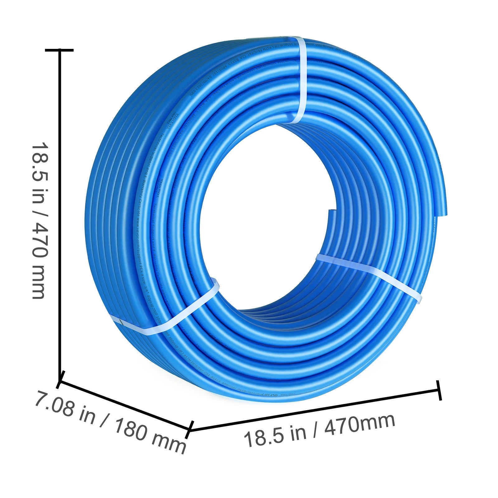Tubería flexible PEX-A de 3/4 pulgadas, 100 pies para agua caliente y fría