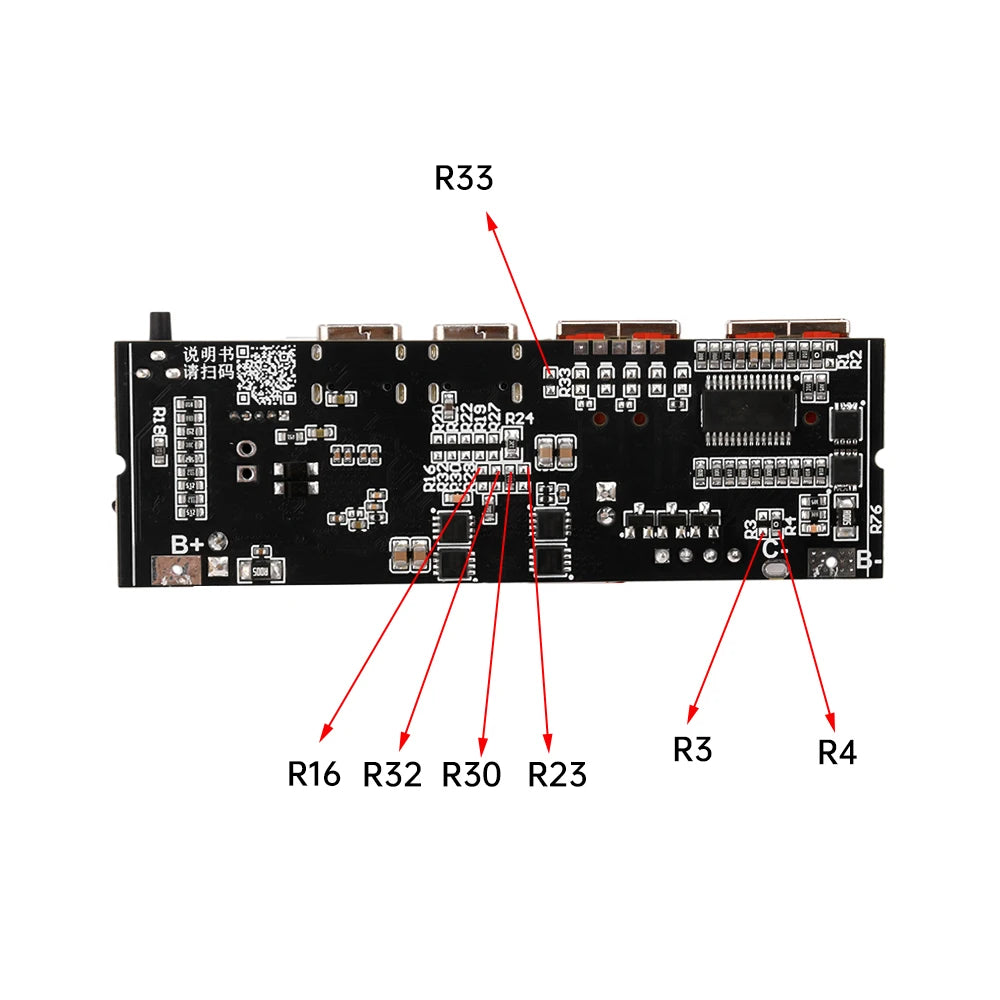 65/100W Power Bank 2‑5S Lithium Battery DIY Powerbank Board Bidirectional PD Fast Charge MPPT Solar Charging QC PD PPS VOOC UFCS