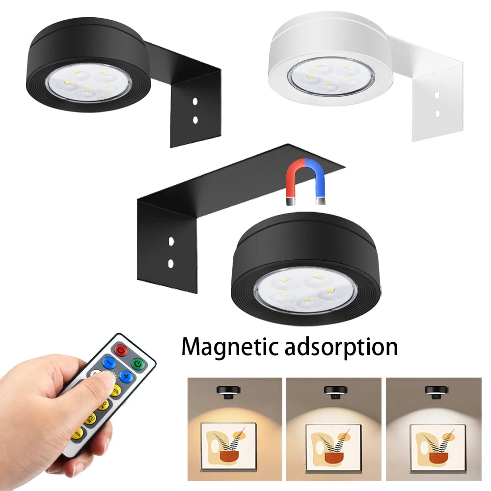 LED Night Light with Remote Control, White or Black
