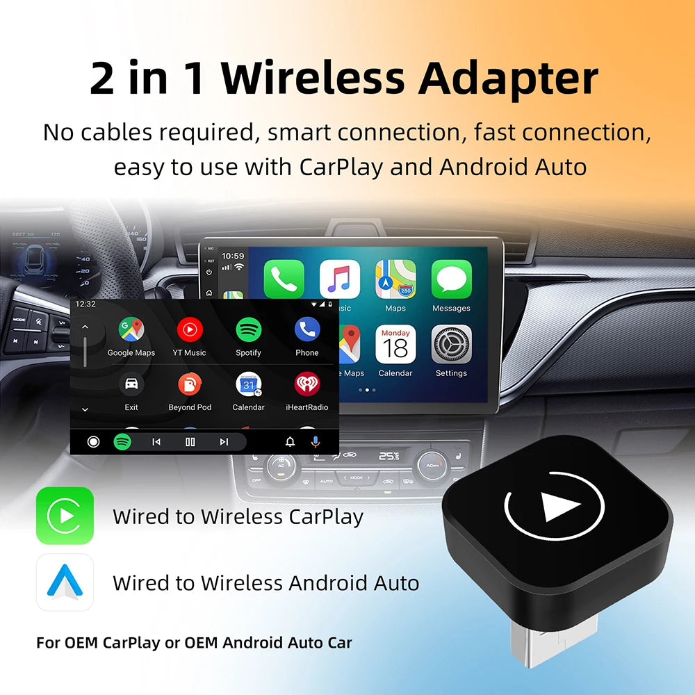 2-in-1 Wireless Phone Connection Adapter