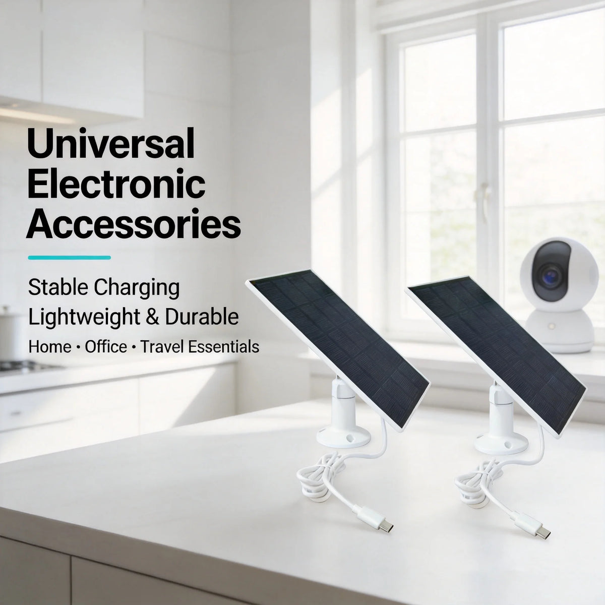 Security Camera Solar Panel with Swivel Mount
