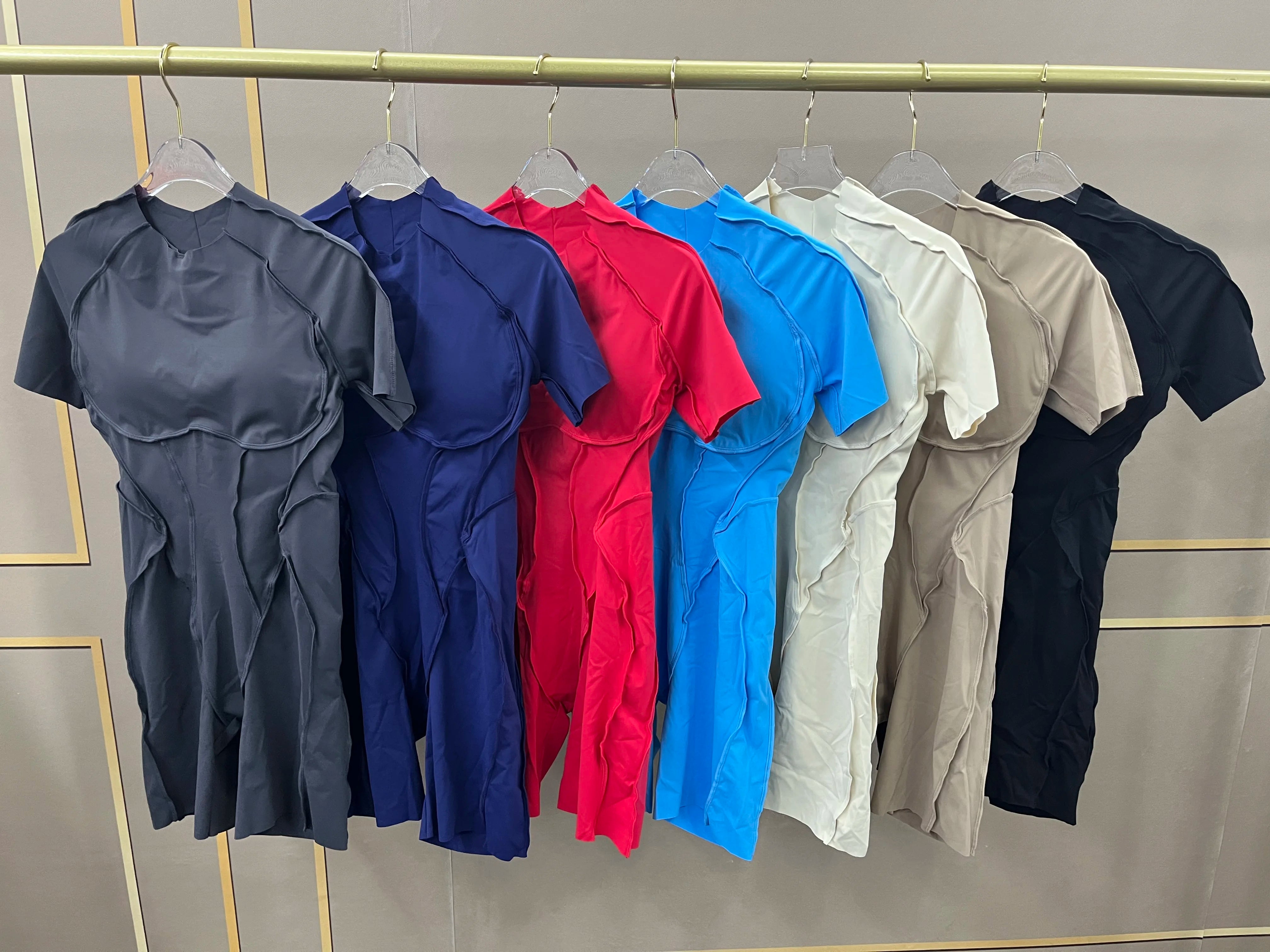 Short Jumpsuit Gym Clothes For Women Sportswear Fitness Overalls Backless Scrunch Booty Yoga Suit Sports Set Outfit