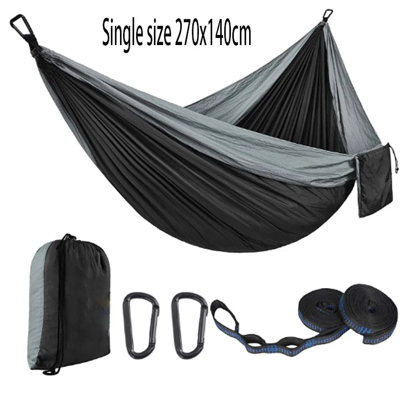 Nylon Camping Hammock with Straps - Size Options