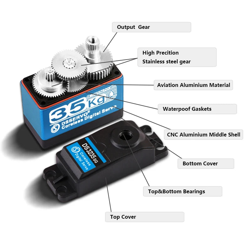 DS3235 Digital RC Servo - 180 or 270 Degrees