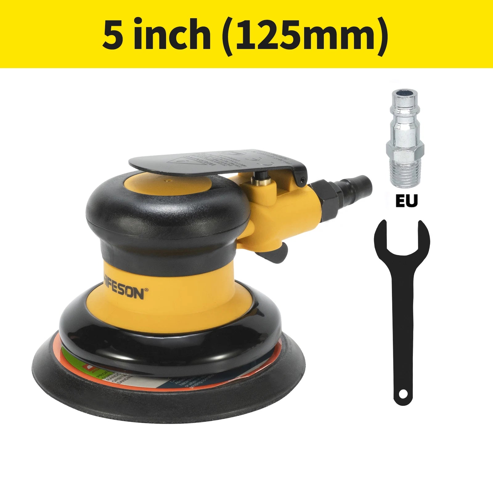 Pneumatic Orbital Sander 5"/6" 10000RPM Air Polisher EU Connector