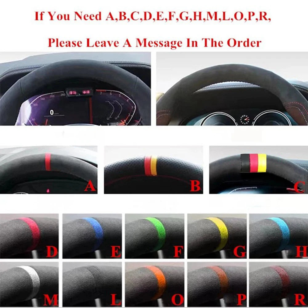 Microfiber Leather Car Steering Wheel Cover For Toyota RAV4 AX50 Corolla G12 Axio Altis Camry Xv70 Avalon Steering Case