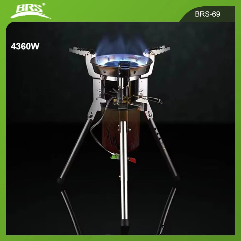 BRS-69 Outdoor Gas Stove 4360W Foldable Adjustable Camping Burner