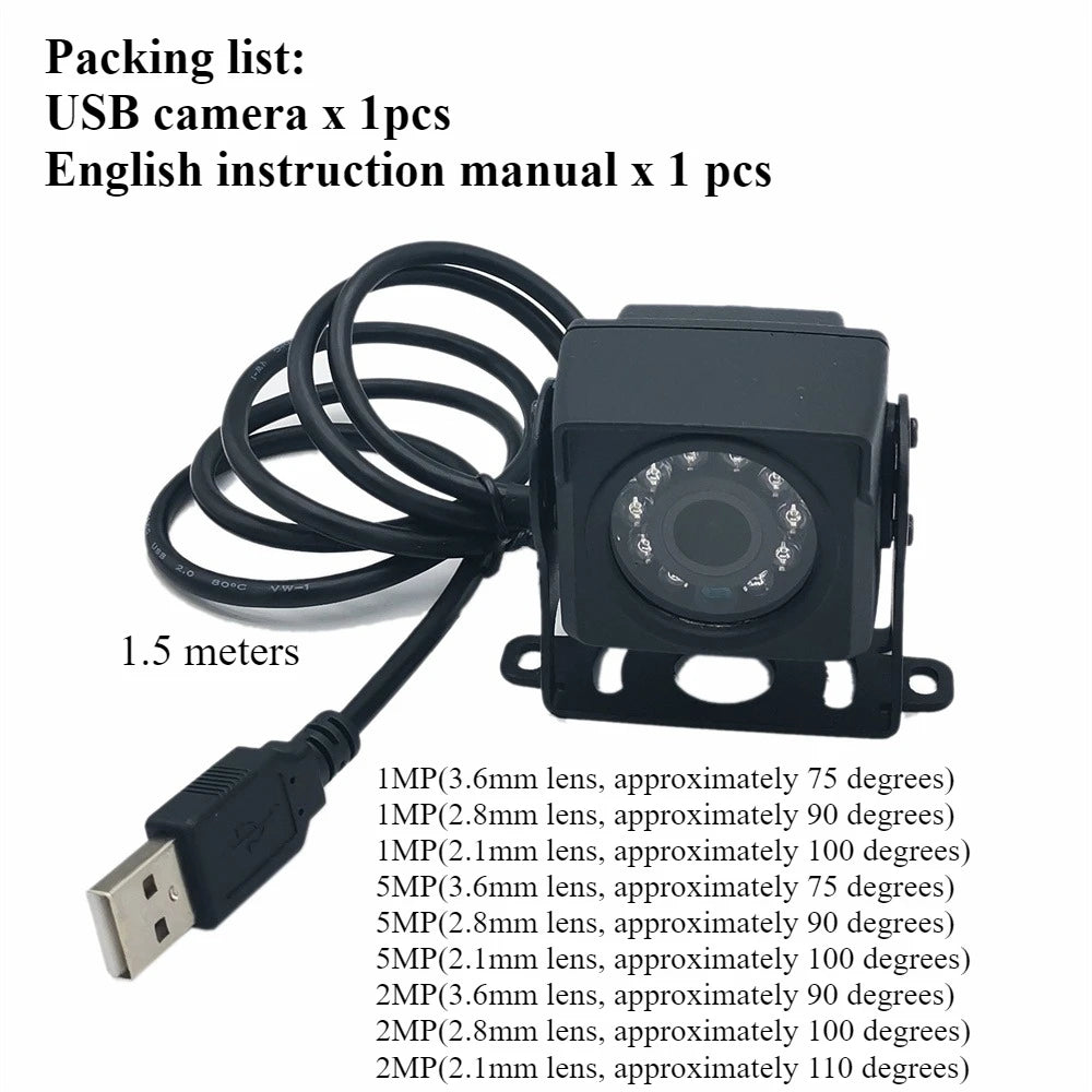 Type-c zunanji IP65 5MP 1080P 720P 940nm IR nočni vid spletna kamera vodoodporna mini USB kamera dashcam vozilo Android brez voznika
