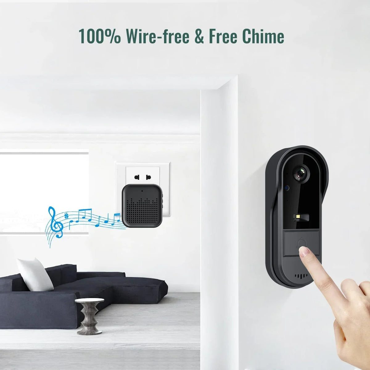 Wi-Fi Video Doorbell with Two-Way Audio