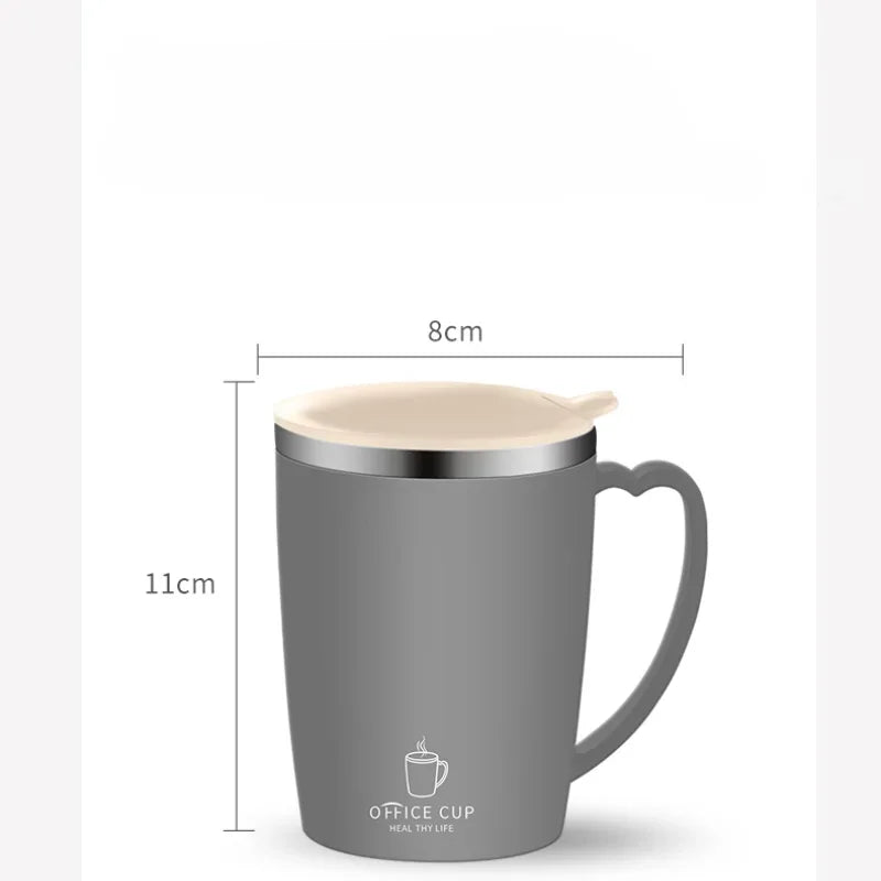 Portable Thermal Water Bottle 350ml Thermos Mug 304 Stainless Steel Coffee Cup with Handle Leak-Proof Vacuum Flask Insulated Cup
