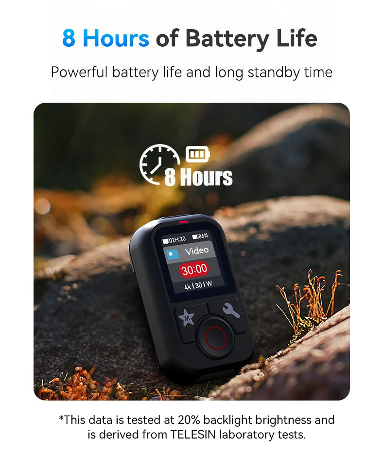 Telesin Su Geçirmez Bluetooth Uzaktan Kumanda GoPro Kameralar için