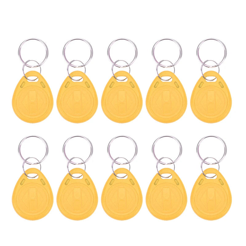 10pcs 125KHz T5577 Keyfobs Rewritable Duplicate Tag 5200 Proximity Copy Access Card ID Token Ring RFID Cloner Keychain