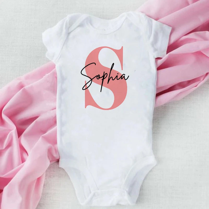 Personalized Name-and-Letter Baby Bodysuit