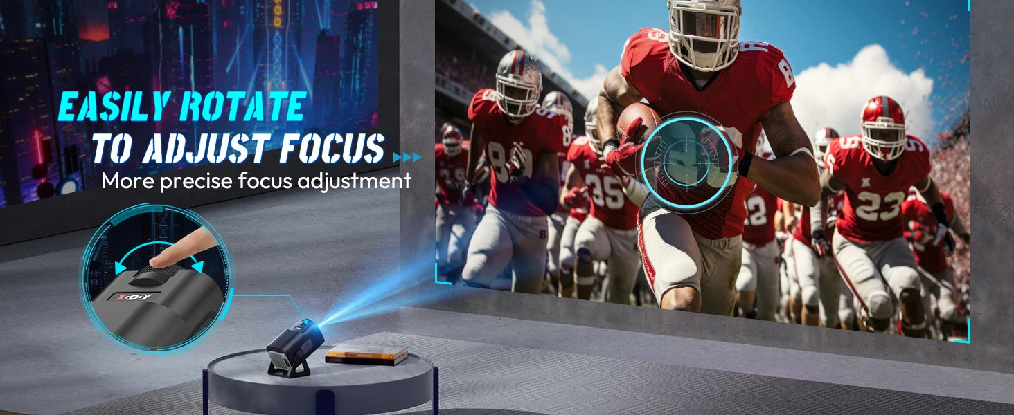 XGODY Projecteur Intelligent Portable 12000LM avec WiFi 6