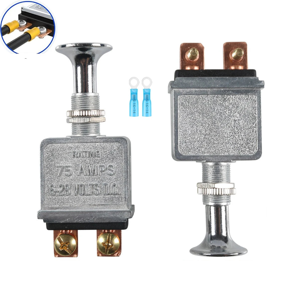 Push-Pull On/Off Switch for DC Circuits