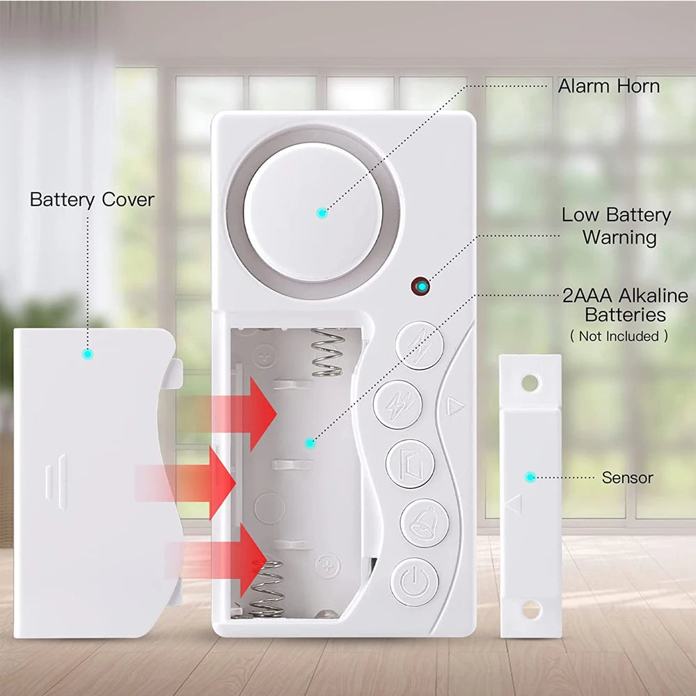 New Freezer Door Alarm with Delay 3/15/30/60 Seconds Adjustable Delay Refrigerator Alarm Wireless Door Open Ala
