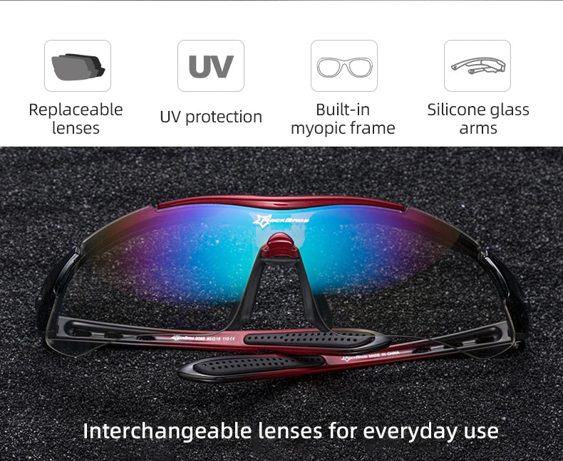 Polarized Photochromic Cycling Sunglasses with UV Protection
