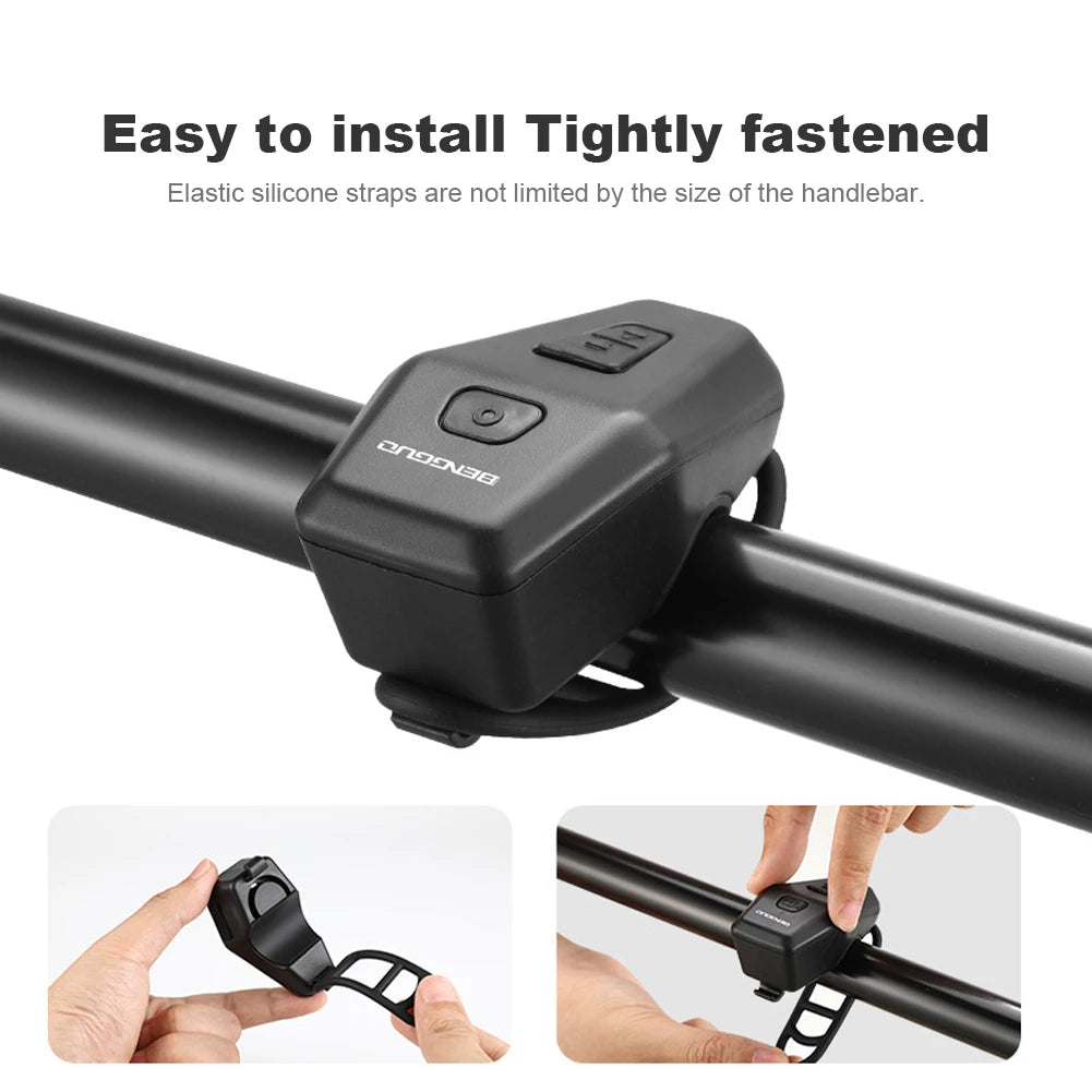 USB-Rechargeable Bicycle Horn with Vibration Alarm