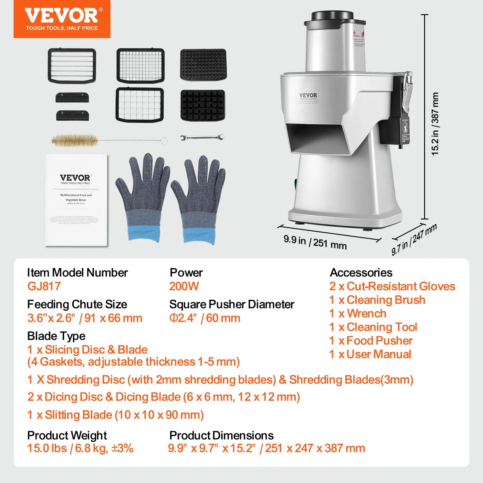 Electric 4-in-1 Vegetable Slicer for Fast Slicing, Dicing & Shredding