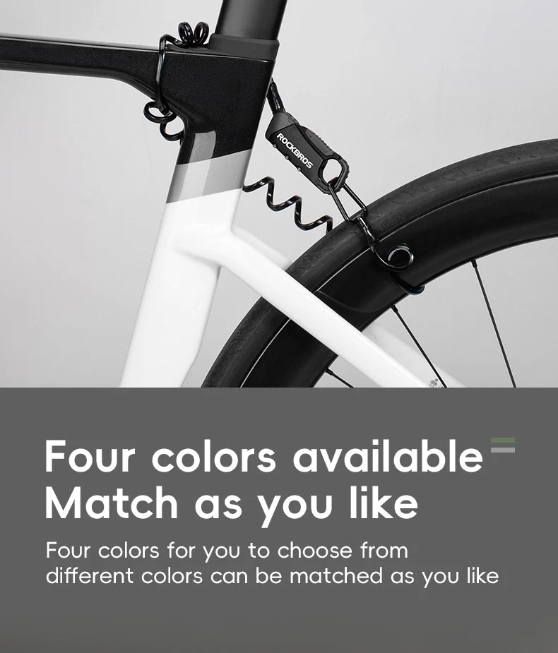3-Digit Bicycle Cable Lock, 120cm Anti-Theft Lock