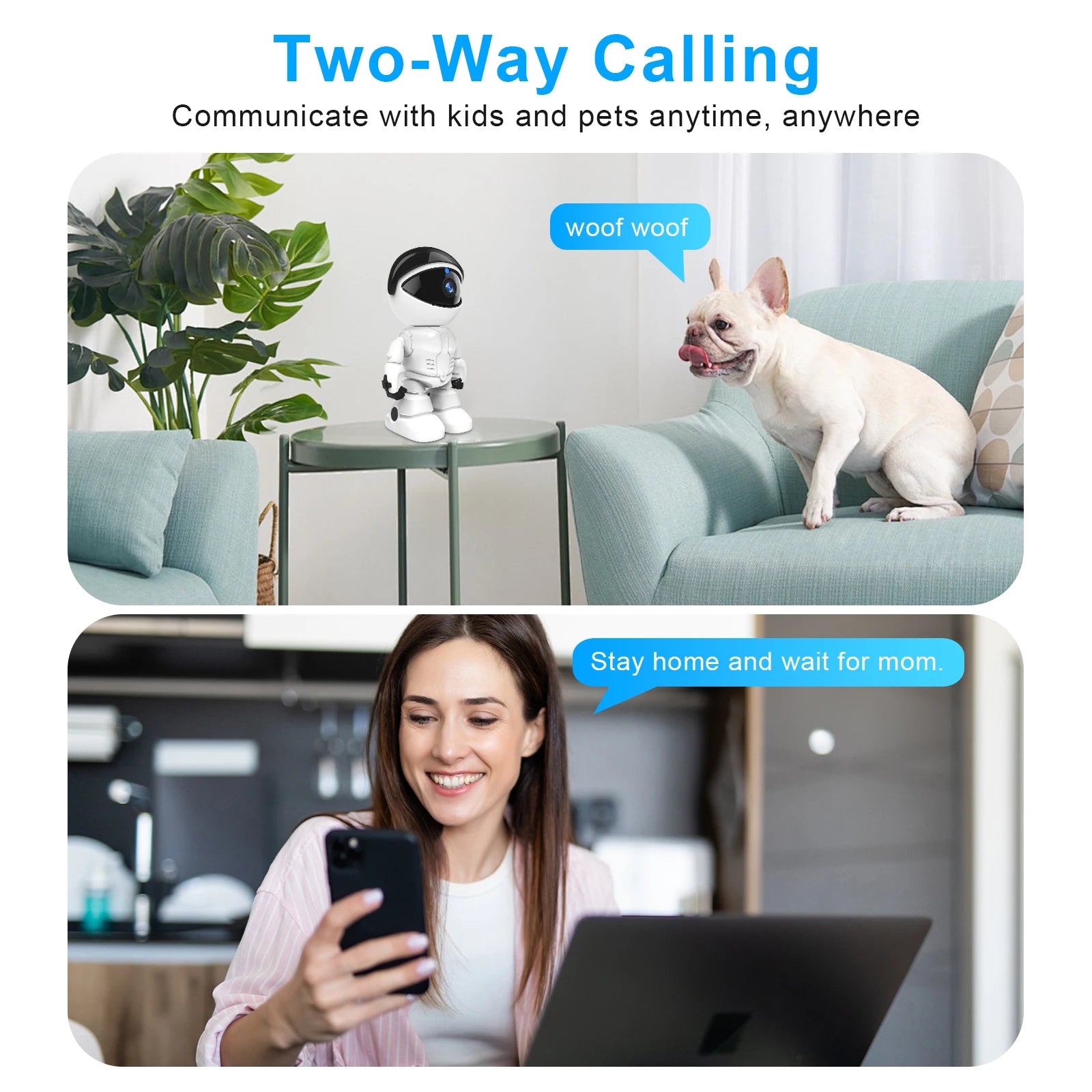 Indoor Home Security Camera with 3MP Night Vision and Audio