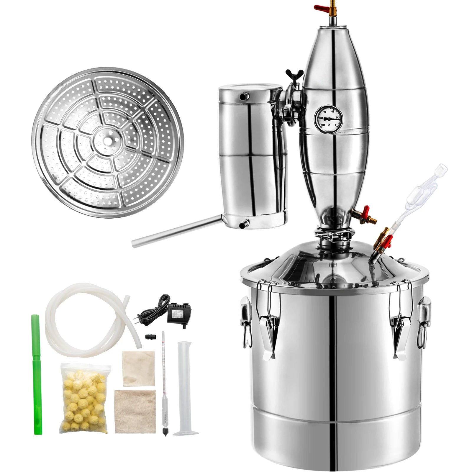 SucceBuy machine distillatrice d’alcool 20L-70L, équipement de brassage de bière, kit d’appareils DIY pour vin, moonshine, distributeur, appareil domestique