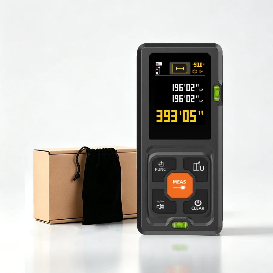 Handheld Laser Distance Meter with Bubble Levels