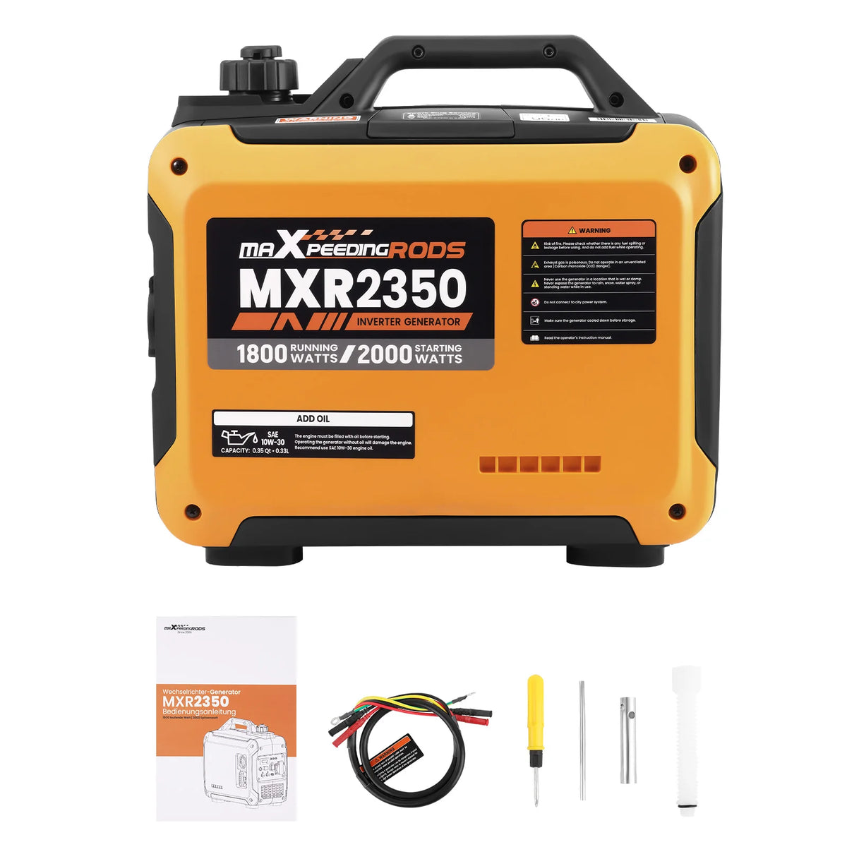 4-Stroke Portable Inverter Generator 2kW 230V with USB Port for Camping for RV