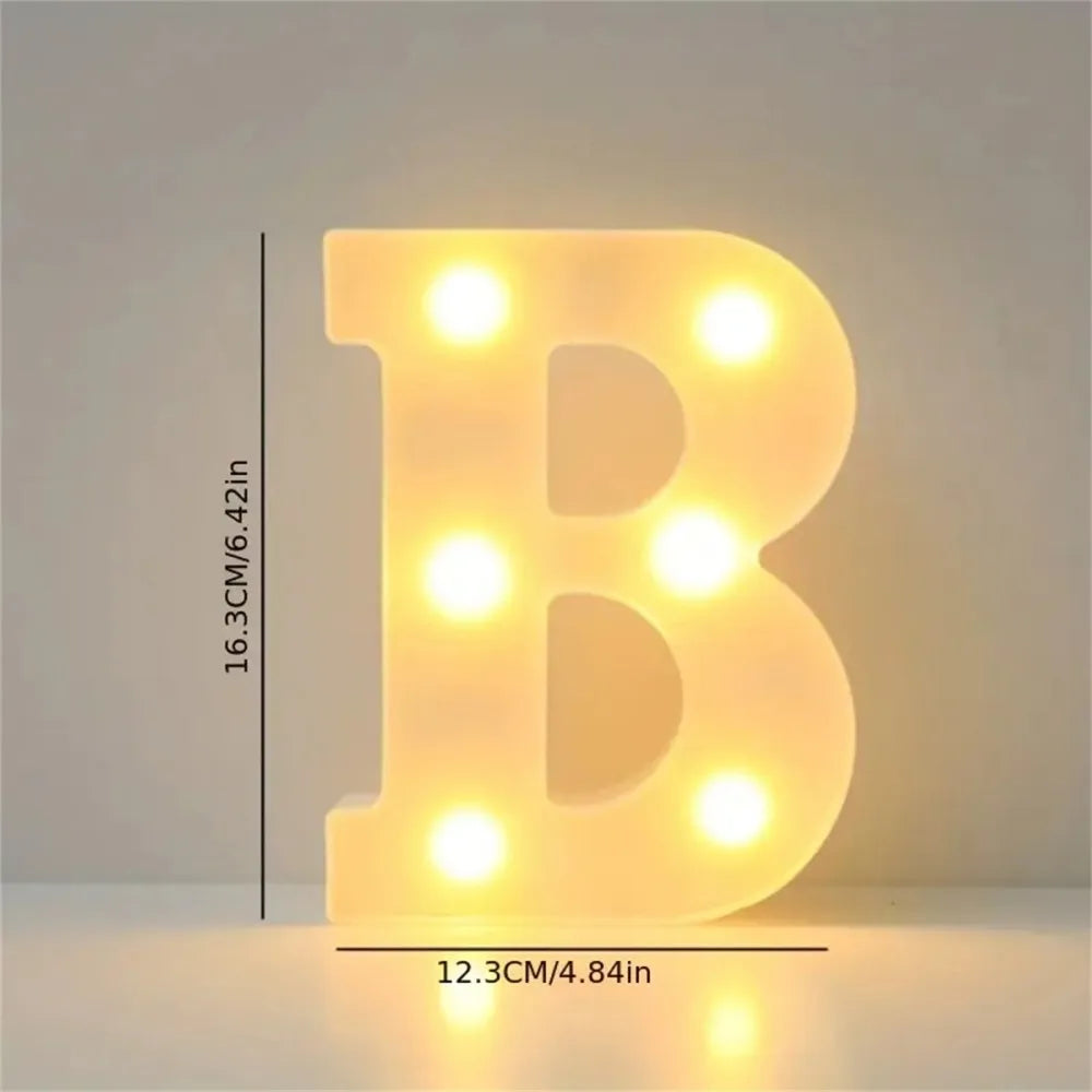Varmhvit LED-bokstav- eller tallampe