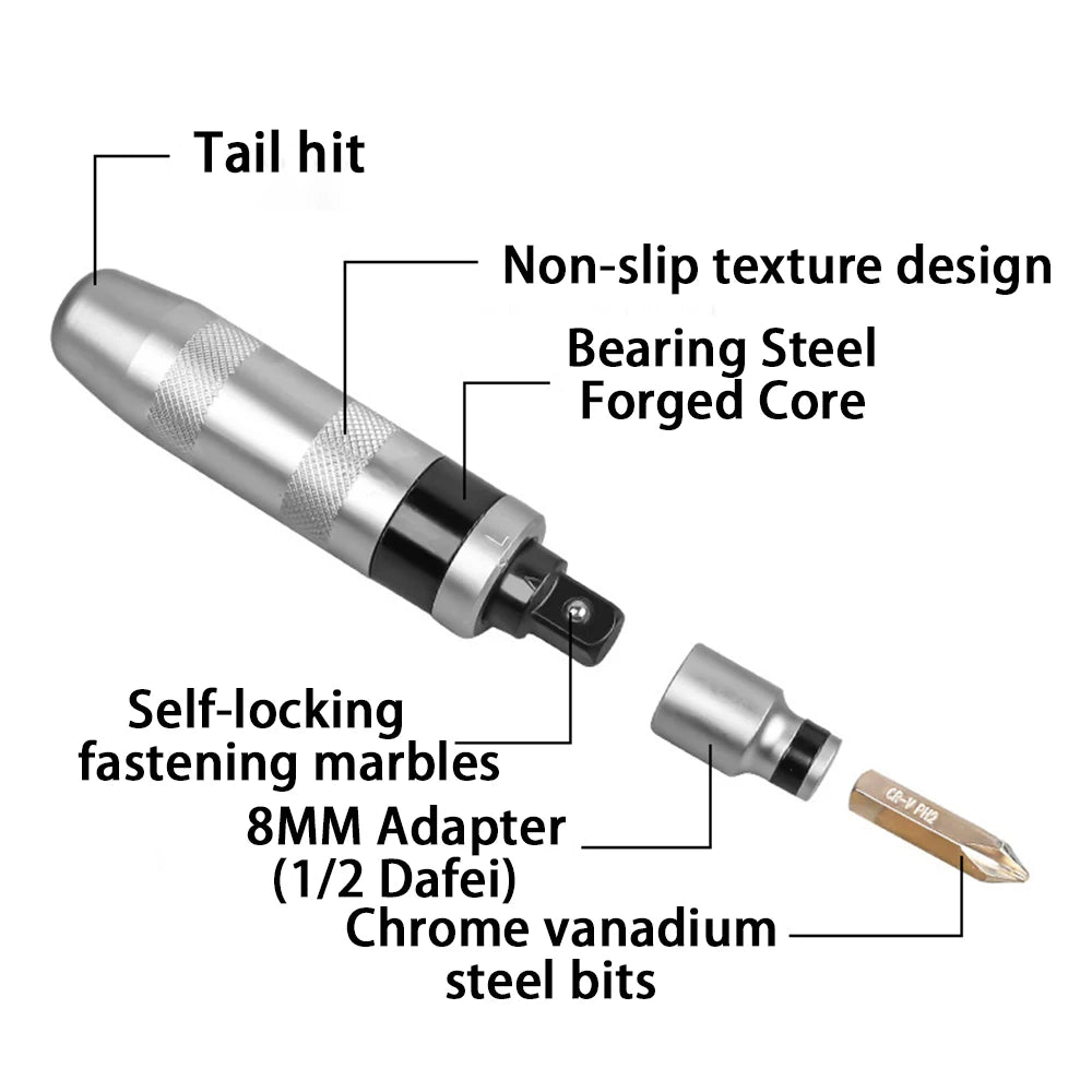 Manual Impact Screwdriver Set - 7 or 13 Pieces