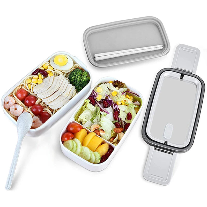 Stacking Lunch Box with Handle, One/Two Layers
