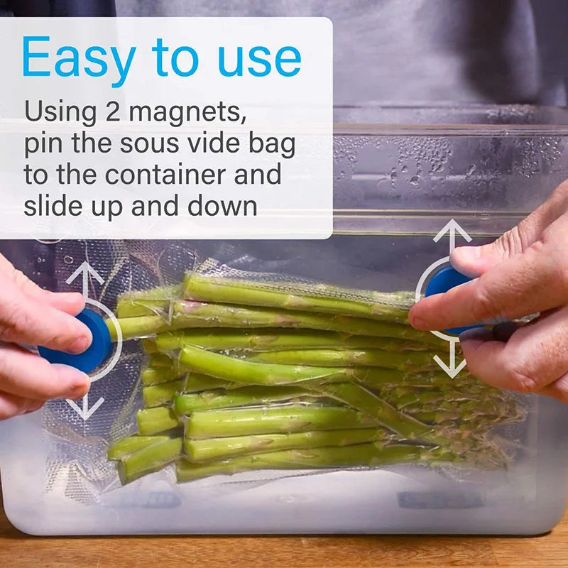 Silicone-Covered Sous Vide Bag Magnets, 4 or 10 Pieces