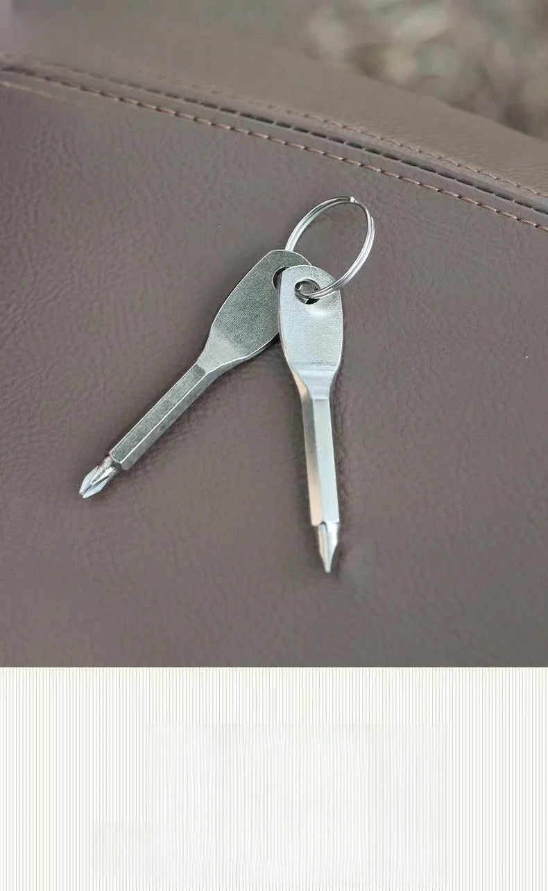 Keyring Slotted and Phillips Screwdriver Tool