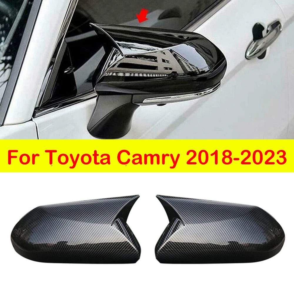 Για Toyota Camry 2018-2023 Κάλυμμα Κύρτας Πίσω Αριστερό Καπάκι Φύλλου Μirror Exterior Πόρτας Οπισθοκή Κάλυμμα Εσωτερική Περίπτωση Βάση Carbon Fiber Κέλυφος