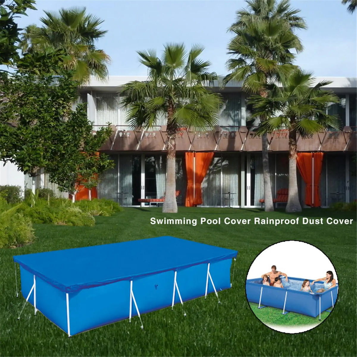 Rectangular Pool Cover, Rainproof Outdoor Dust Cover