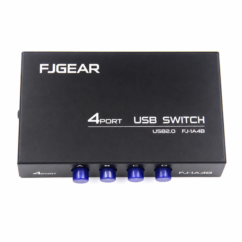 USB 2.0-deelschakelaar voor 4 computers en één apparaat