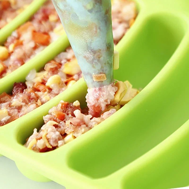Six-Cavity Silicone Sausage Mould with Lid