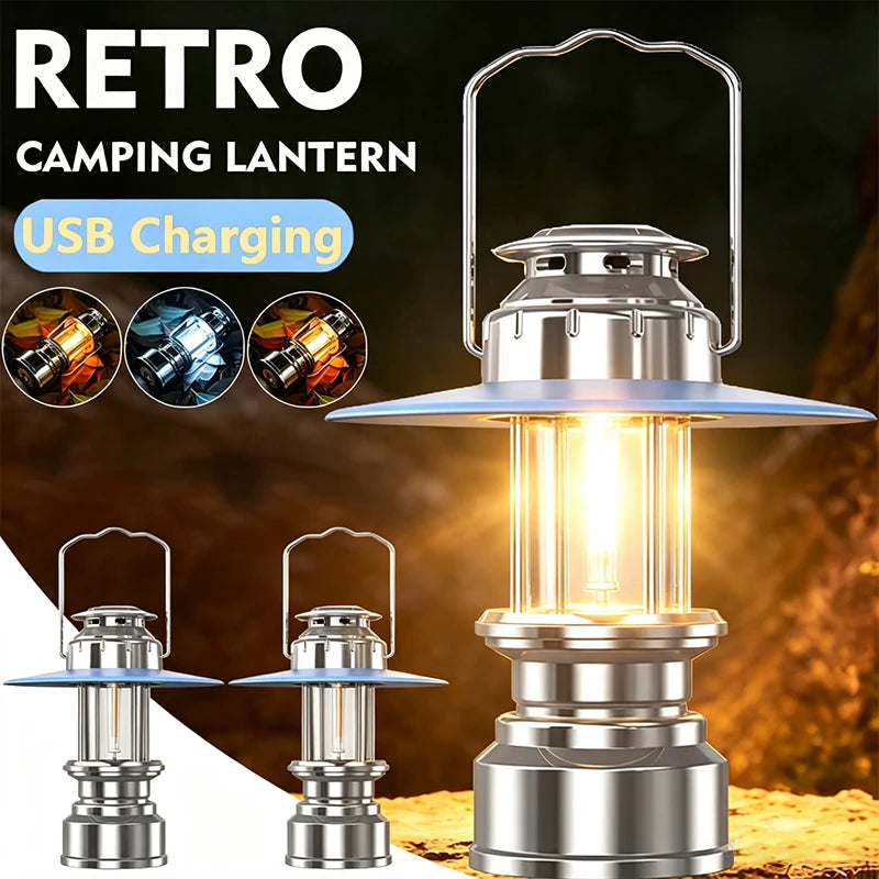 Vintage-inspirerad bärbar campinglykta alternativ