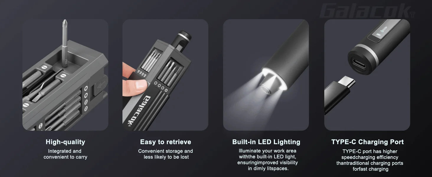 49-in-1 Precision Electric Screwdriver Set with 5 Torque Levels