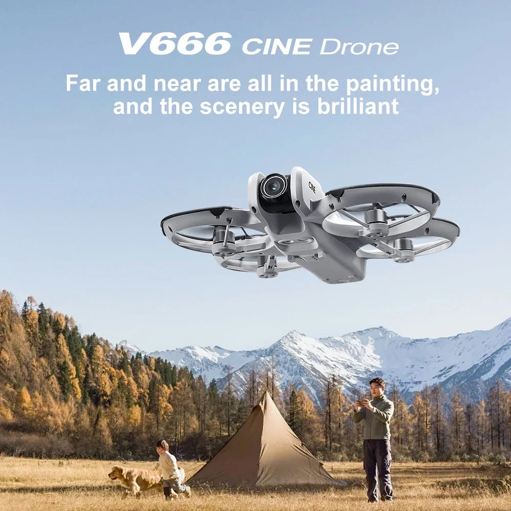 Lenovo V666 4K WiFi Drone with Obstacle Avoidance & Brushless Motor