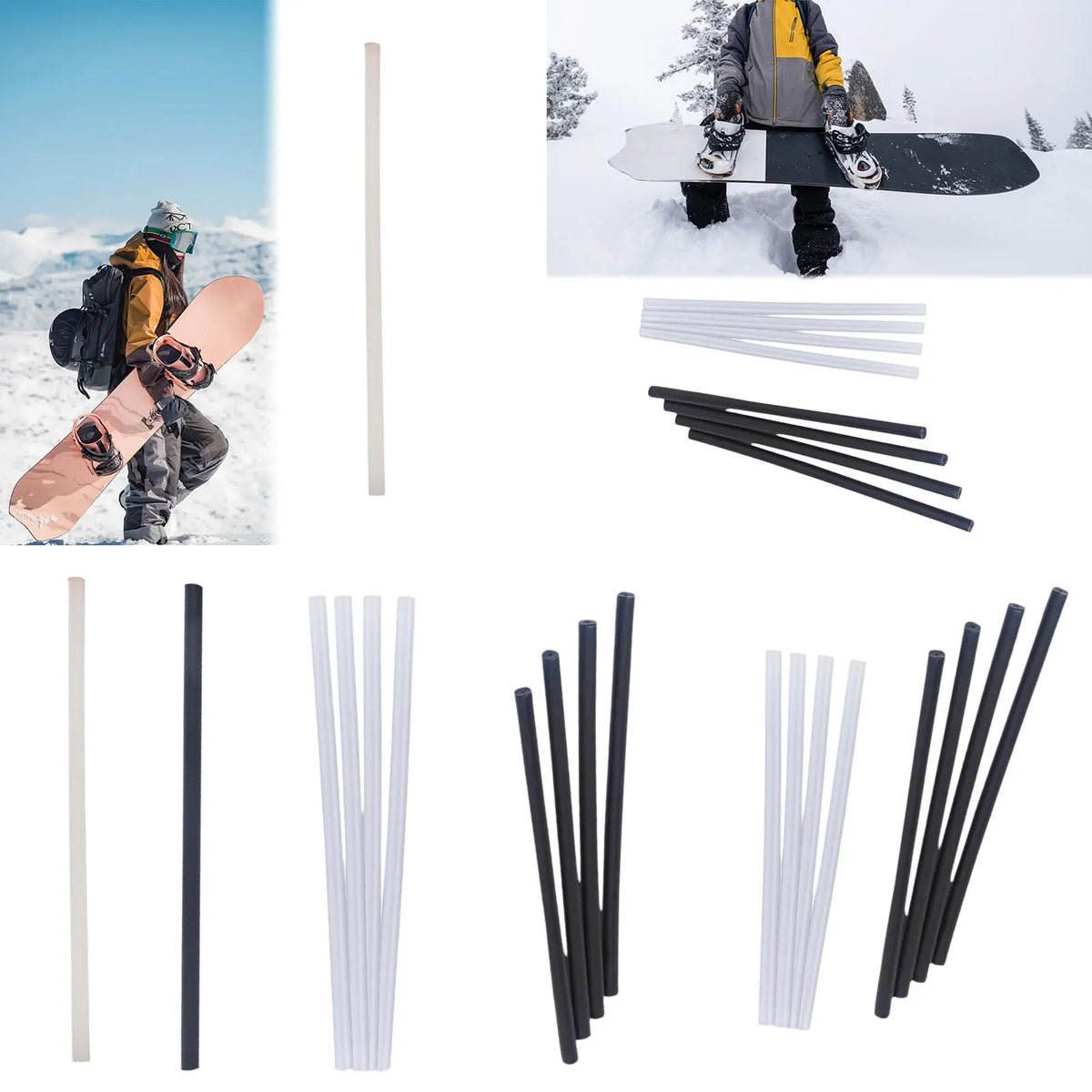 20 cm Ski and Snowboard Base Repair Sticks
