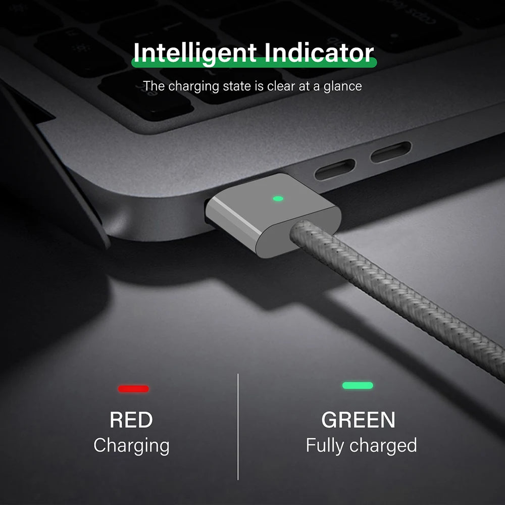 USB-C to Magnetic Charger Cable for Compatible Laptops