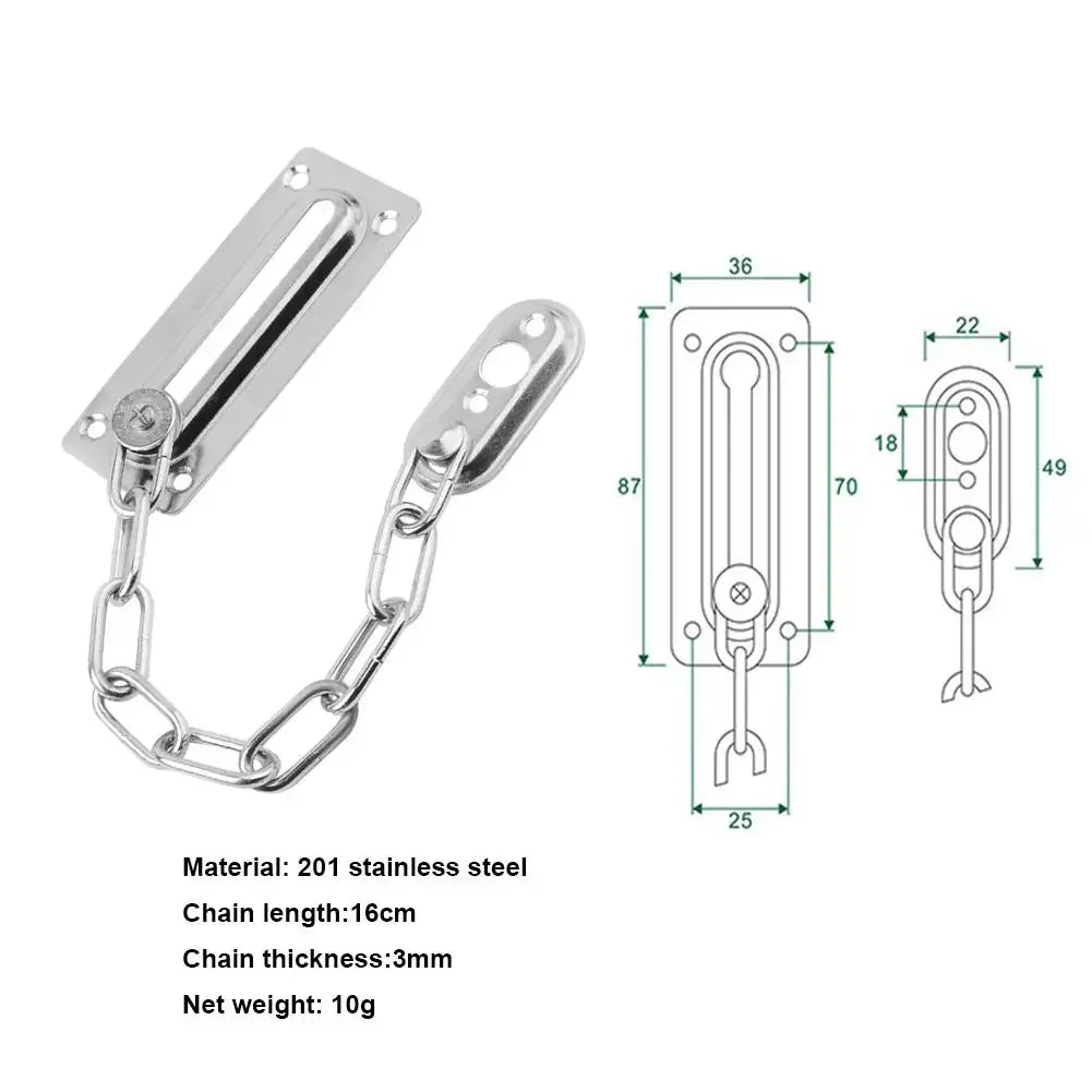 Door Security Chain, Guard and Plate Options