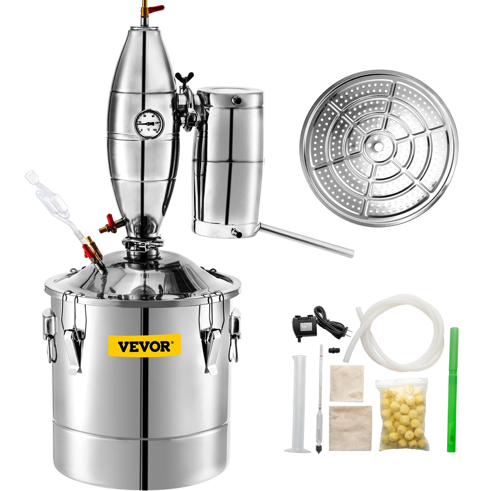 SucceBuy machine distillatrice d’alcool 20L-70L, équipement de brassage de bière, kit d’appareils DIY pour vin, moonshine, distributeur, appareil domestique